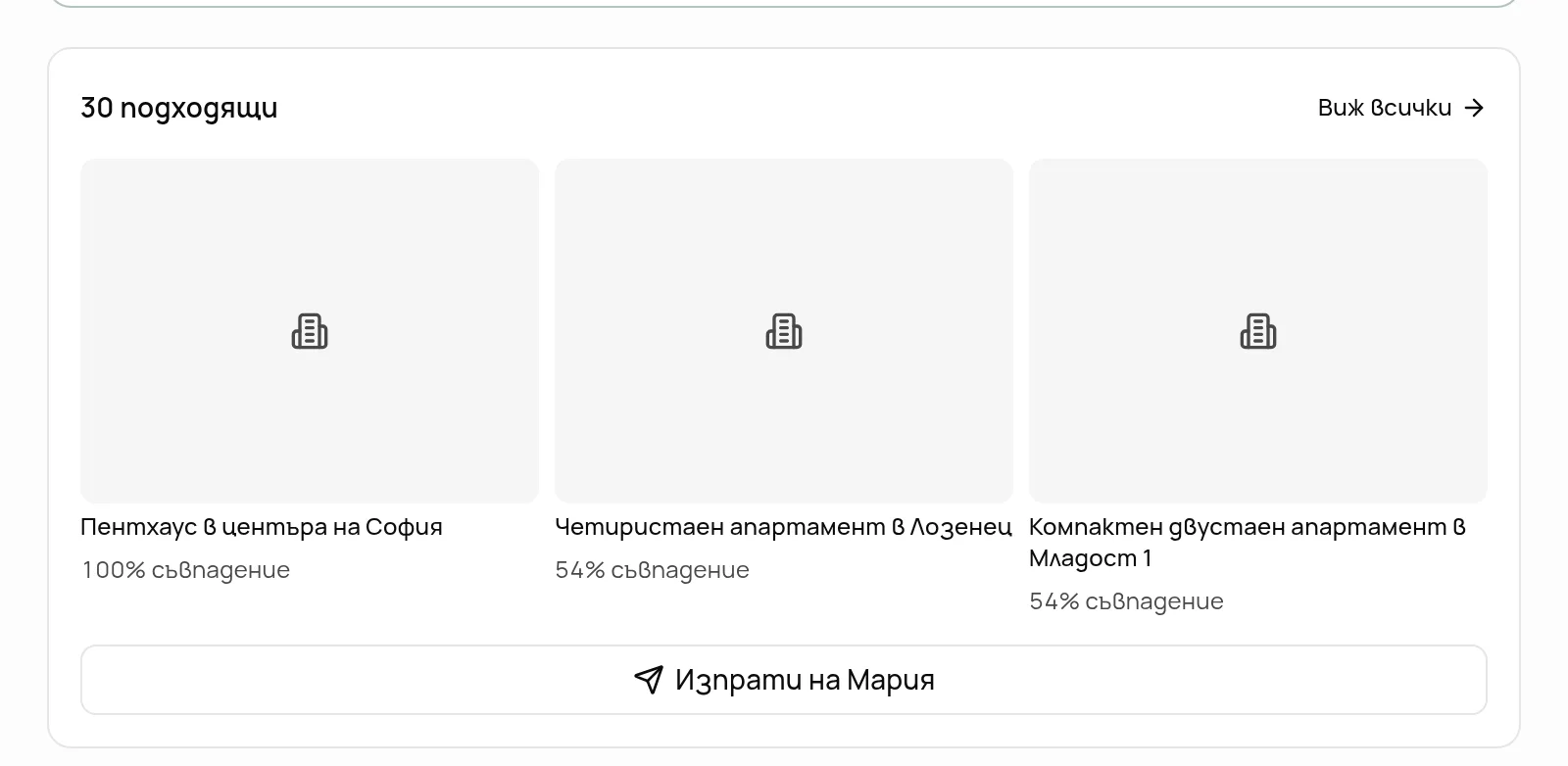 Подходящите имоти в „Обобщение“ на контакта